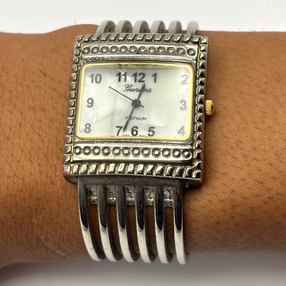 Silver & Gold Geneva Watch - Picture 1 of 5